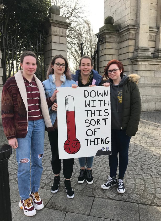 Students across the country took part in school strikes over climate change.