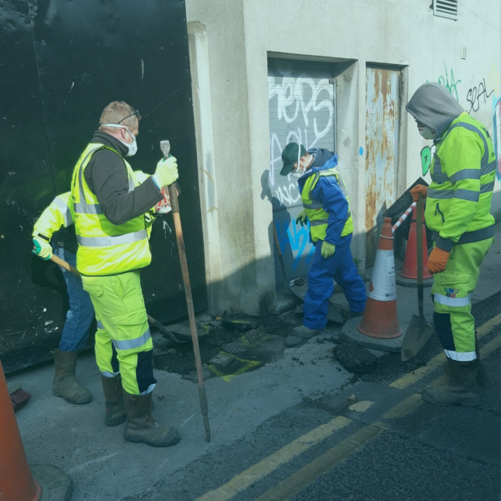 Keeping water flowing for Dublin. The team pictured here from the municipal employees branch are working hard to ensure that vital services, such as water, are available to homes.