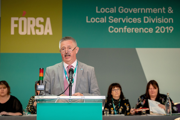 Peter Nolan will explain to members that Fόrsa will not tolerate any compulsory conscription of council water staff to Irish Water.