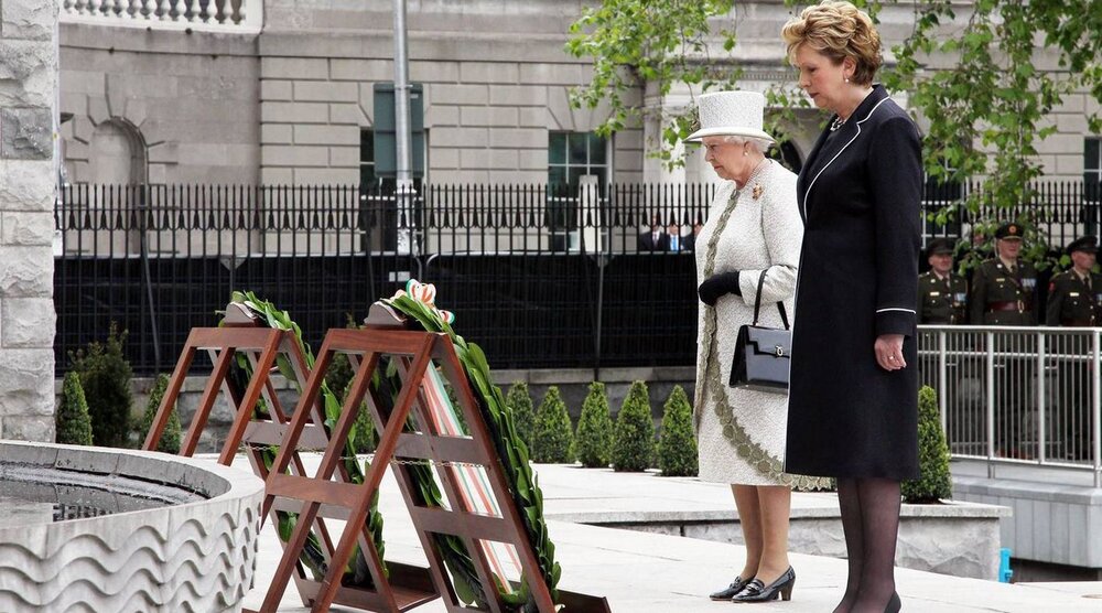 "Reporting from the Garden of Remembrance on her deeply symbolic bow to our fallen rebels, I wondered whether any heir of hers could have carried the same emotional charge. It could only have been her." - Kathy Sheridan in today's Irish Times