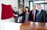 Opening the new Limerick office. Left to right: IMPACT president Kevin O’Malley, Geraldine McCarthy of the Limerick Health branch, local official Andy Pike and general secretary Shay Cody. Photo by Kieran Clancy.