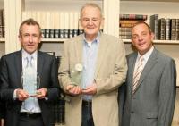 L to R; Cork Persons of the Month Kieran Rose and Arthur Leahy with Jerry Buttimer TD.
