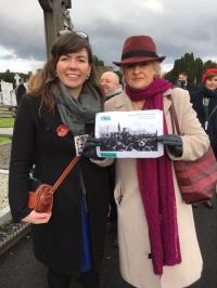 Fórsa's Lisa Connell (left) pictured with ICTU's general secretary Patricia King at the special commemoraitve event on Sunday.