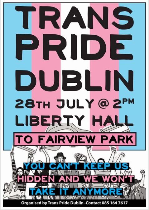 The march begins at 2pm on the 28th of July outside Liberty Hall in Dublin.