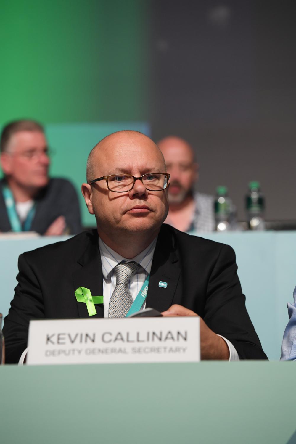 Senior general secretary designate, Kevin Callinan.