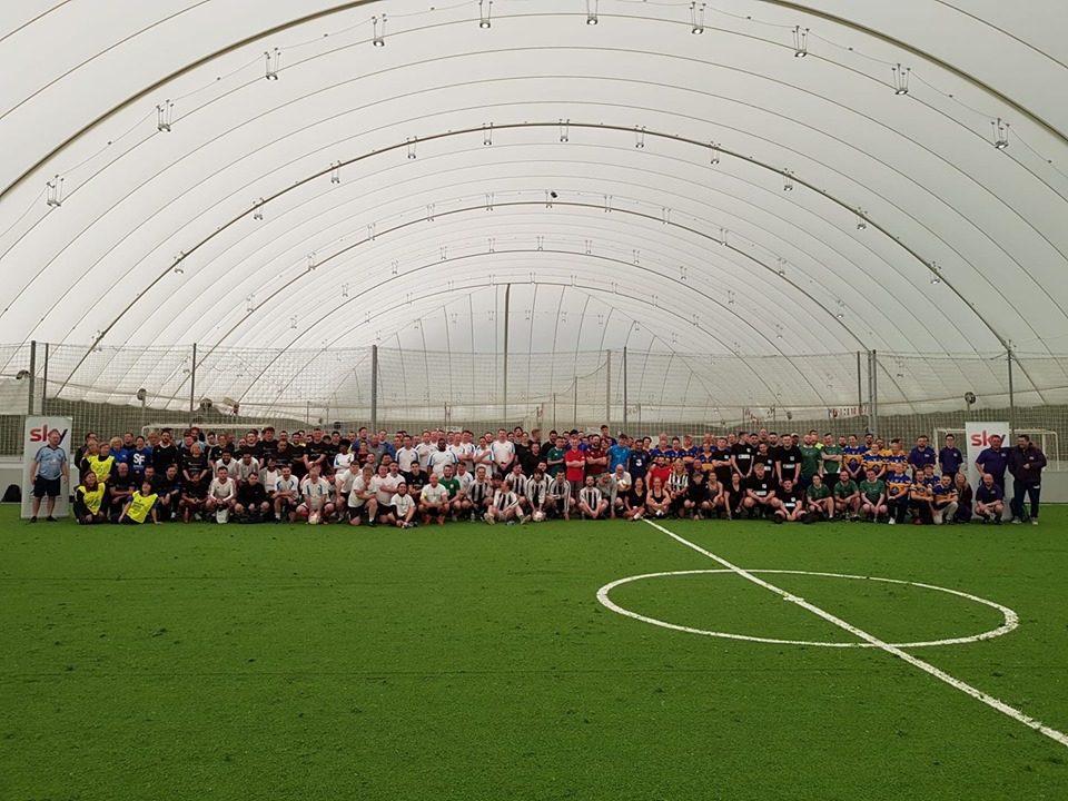 The 32 mixed six-a-side teams that played in the 'Soccer Palooza' tournament.