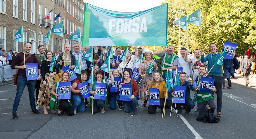 Fórsa supported the organisers of the Irish protests, which were spearheaded by the students behind recent school strikes for climate action. 
