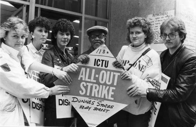 The strike began in July 1984 when Mary Manning was suspended for refusing to sell a grapefruit after her union had backed a boycott of South African goods. 