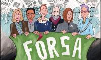 Donal Casey's cartoon graces the editorial page of the latest Fórsa magazine.
