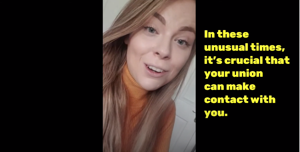 Fórsa member Donna Mooney, of the Revenue Officers branch, features in the union’s video message.