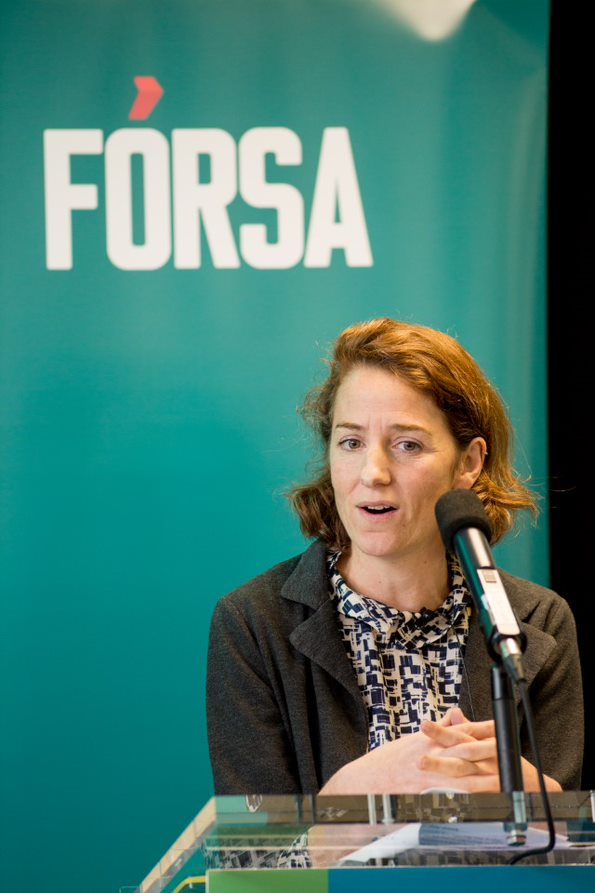 TUC's Kate Bell speaking at the conference last week. Kate is the Head of the Rights, International, Social and Economics department at TUC. 