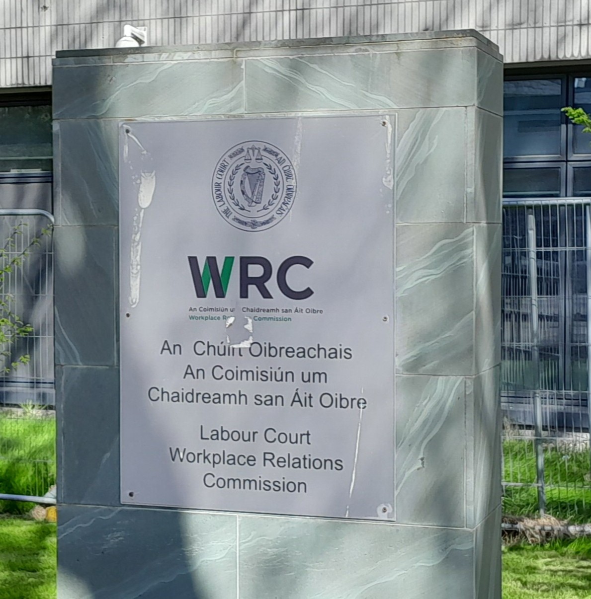 Source: photo of sign outside workplace relations commission