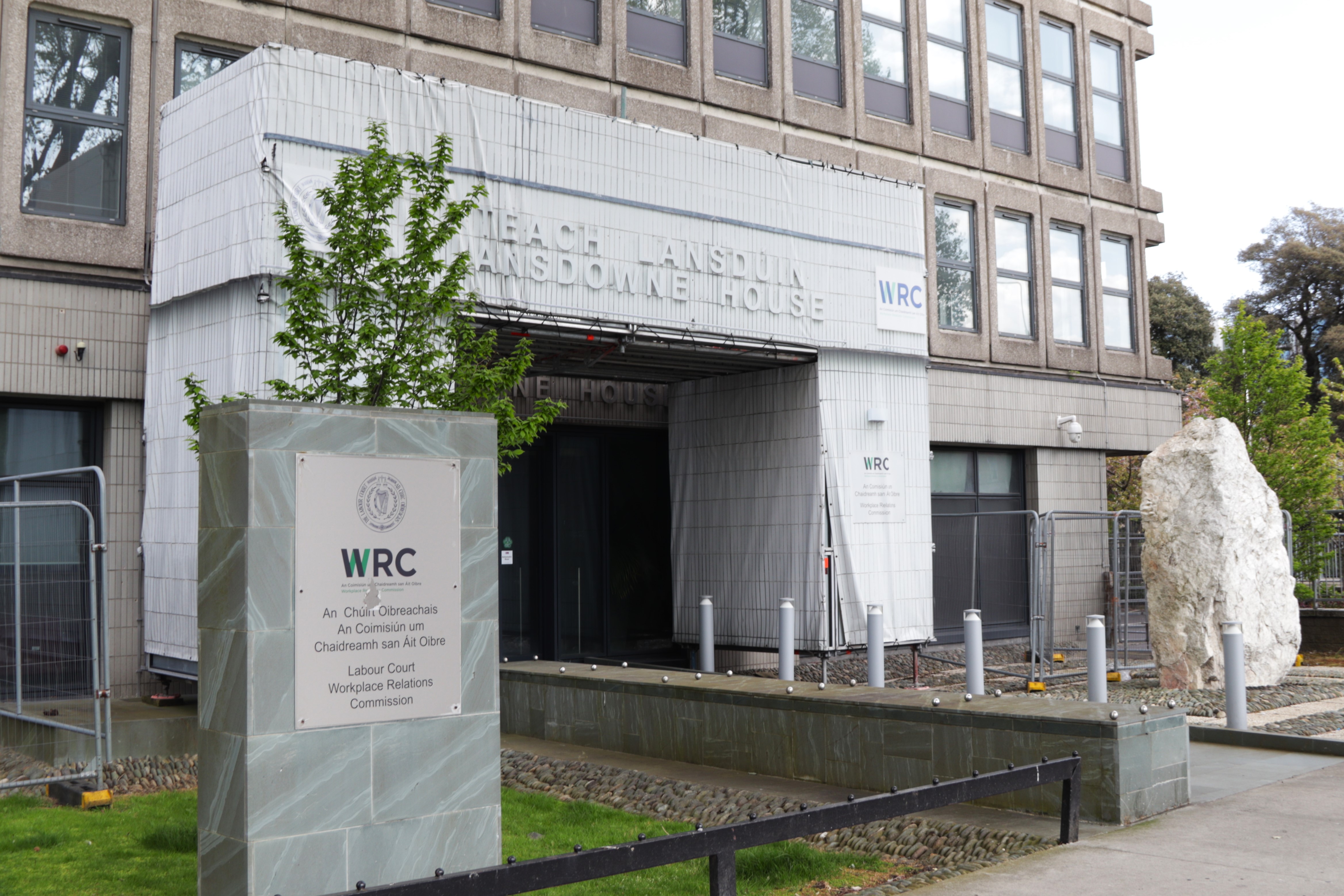 Source: Fórsa. Photo of outside of Workplace Relations Commission in Ballsbridge Dublin