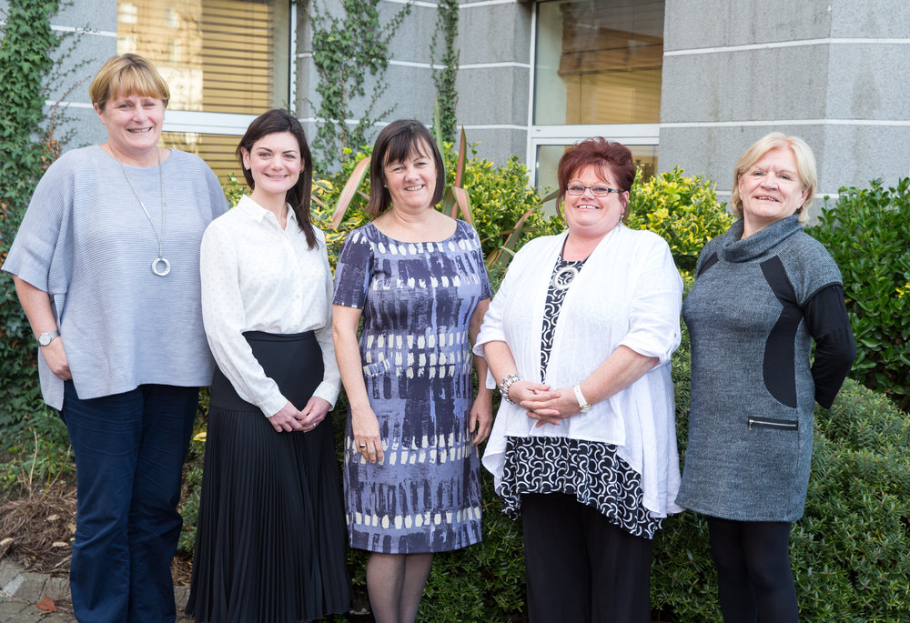 Deirdre Gillane, Niamh Gallagher, Sheila Nunan, Margaret Coughlan, Angela Kirk