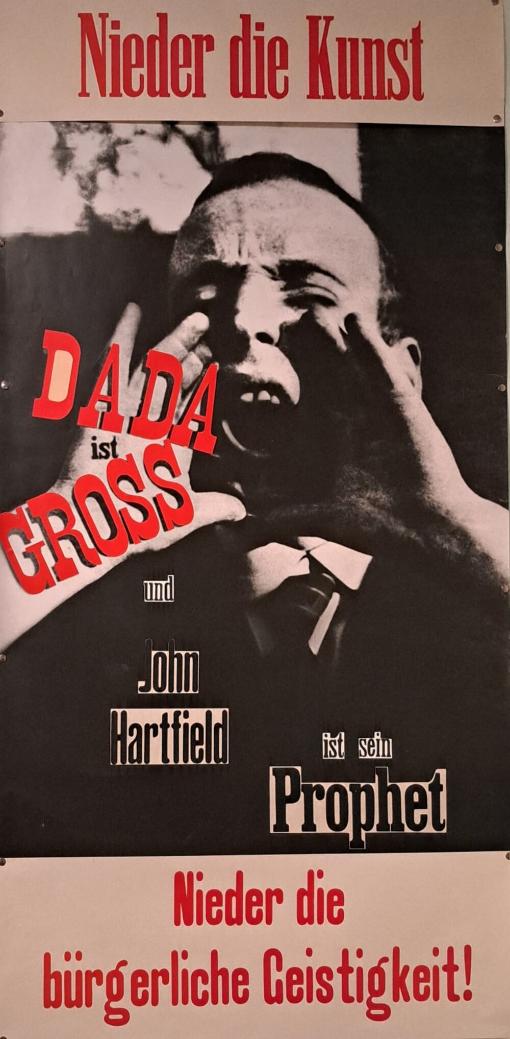 The Dadaist art movement was an anti-establishment art movement that developed in 1915 in the context of the Great War. A protest "against this world of mutual destruction" - George Grosz