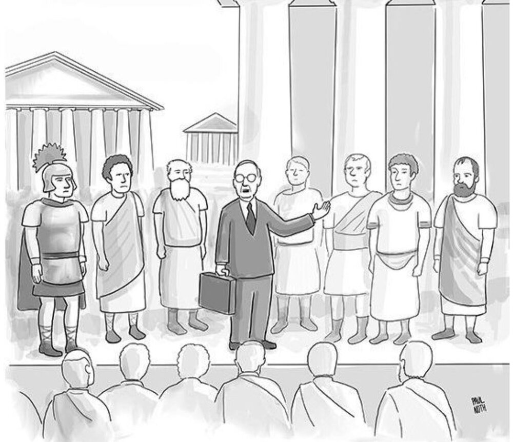 "I come not to praise Caesar, but to reassure the markets" - @nycartoons
