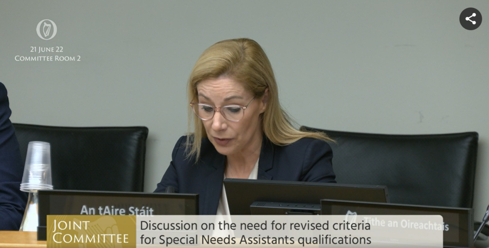 Ms Madigan, who is minister of state with responsibility for special education, this week told members of the Oireachtas education committee that she believed the minimum qualification should be reviewed before the end of 2022, and then changed.