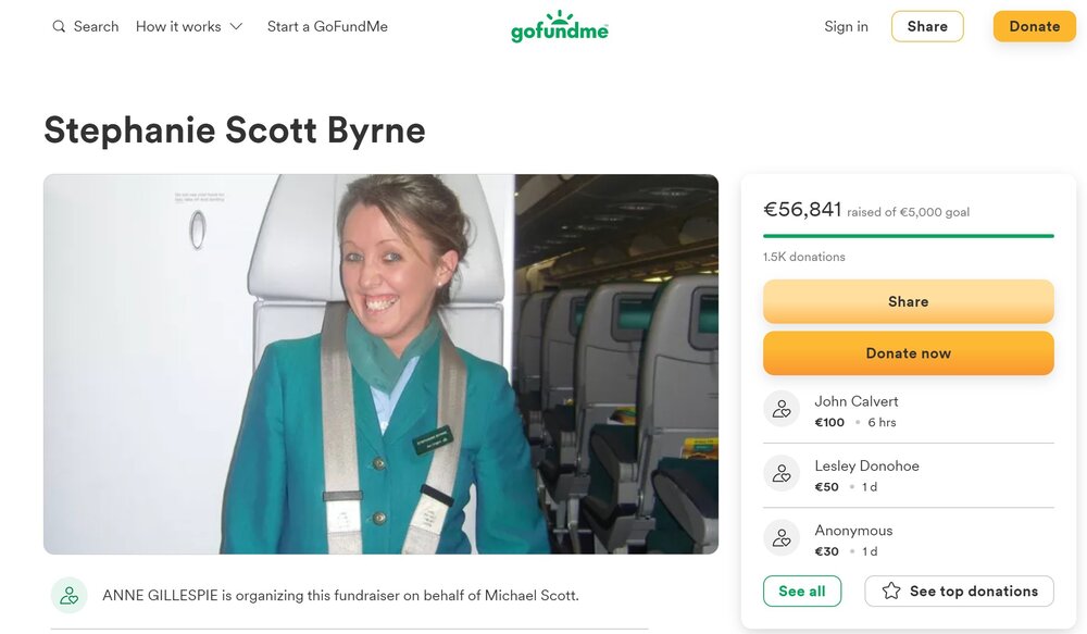 Patricia O’Sullivan, Chairperson of the Cabin Crew Branch Executive and cabin crew colleague, said that Stephanie’s Aer Lingus colleagues, family and friends jumped at the chance to support this fundraiser. 