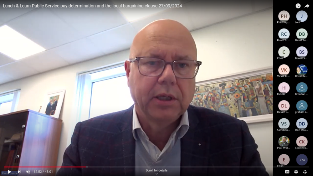 If you missed General Secretary Kevin Callinan explaining pay determination in the public sector and the local bargaining clause you can catch up on the Skills Academy YouTube channel.