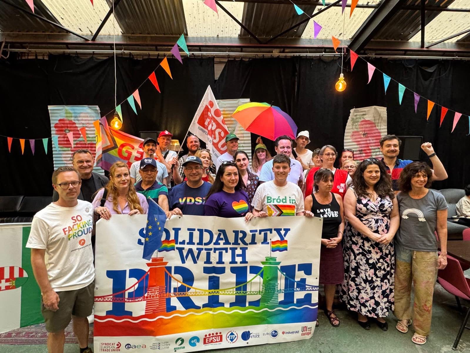 EPSU Pride delegation gathered before march