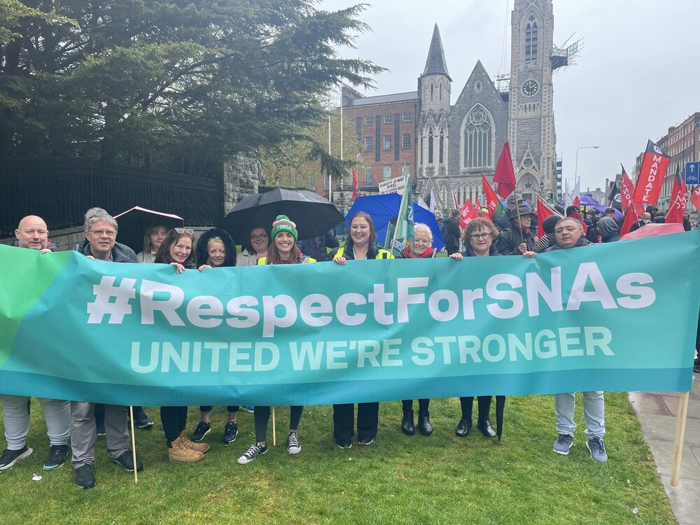 Speaking at the march, Fórsa’s head of education, Andy Pike, said people were becoming aware of how important SNAs are to students with various needs.
