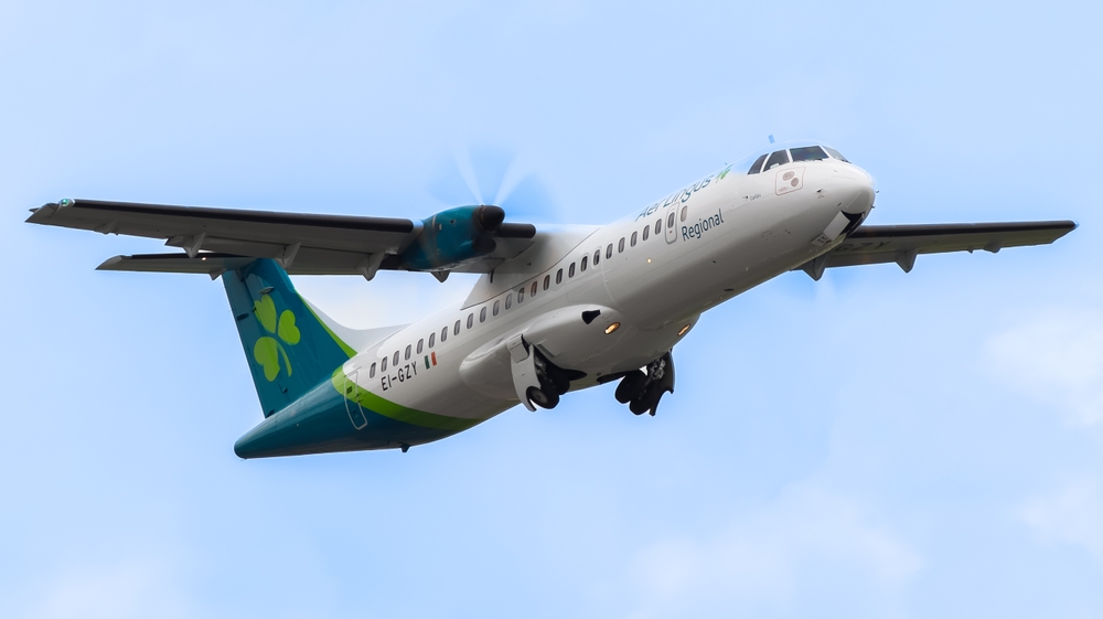 Source: Shutterstock subscription, image of Emerald Airlines plane in flight