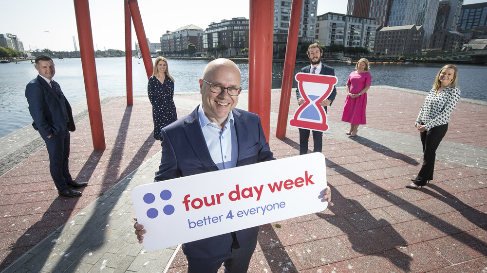 The Four Day Week Ireland programme is piloting genuine working time reduction, where workers get the same pay for reduced hours, but with the same output.