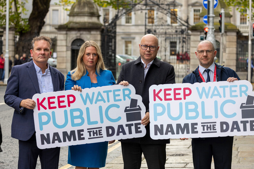 The 'Keep Water Public: Name the Date' campaign launched yesterday