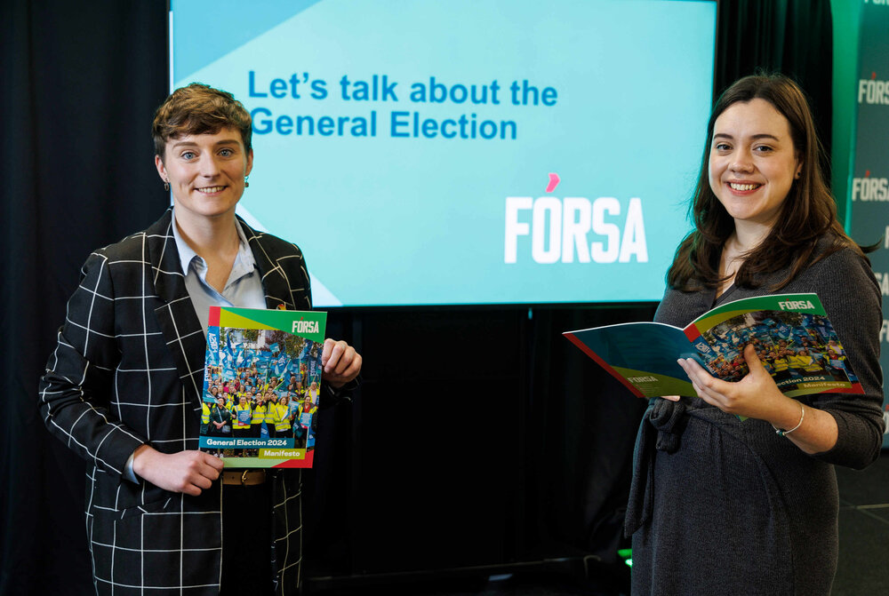 The event focused on improved pay for workers, protection of remote work and the introduction of a four-day week