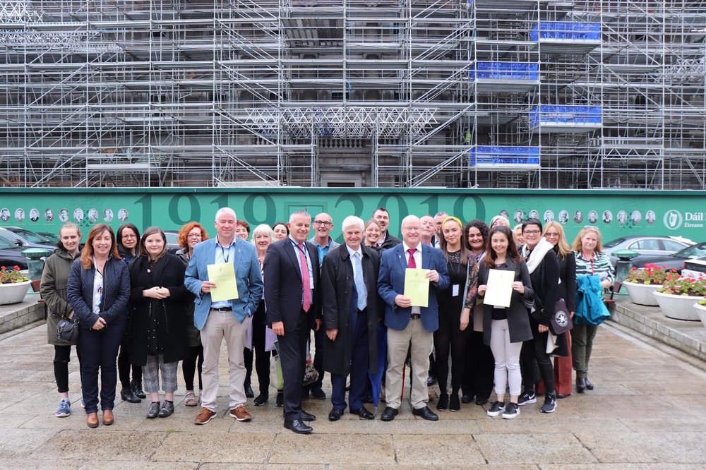 The Bill has been strongly supported by the ONE Galway movement (pictured here), made up of Fórsa and other unions, student unions and community groups.