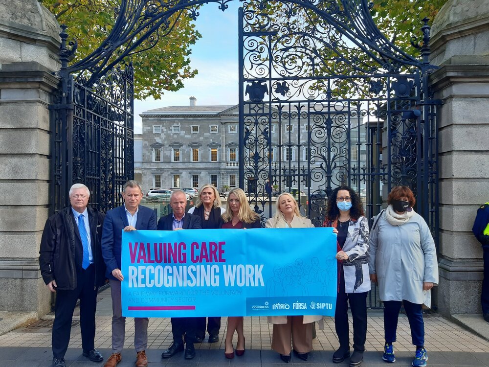The unions also issued a joint letter to the Taoiseach, which said that while the Government is the principal funder of the sector, it has consistently denied any responsibility for the terms and conditions of employment which exist within it.