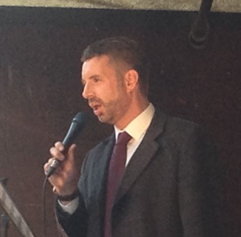 Barry Cunningham addressing the rally. Barry Cunningham addressing the rally.