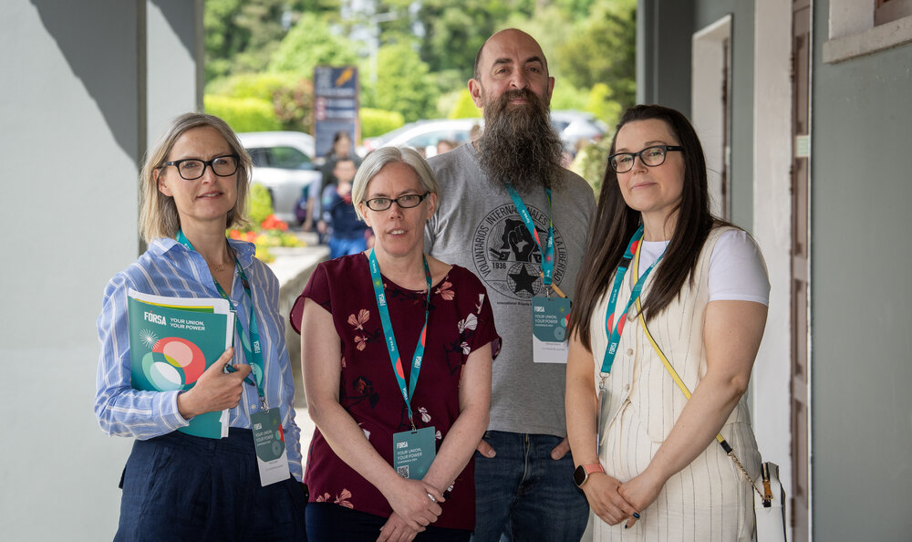  Fórsa members who faced down far-right agitators in 2023 spoke about their experience at the union’s recent national conference. 