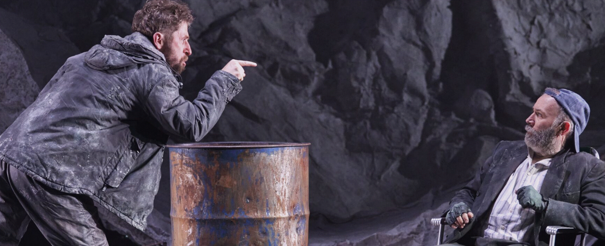 Tommy Tiernan and Aaron Monaghan in The Cave.